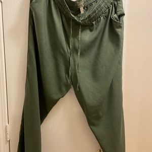 Naturals D&Co. linen blend wide leg 2pants 2xl